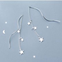 Xiyanike Silber Farbe heißen Verkauf Mode geometrische Quaste lange Tropfen Ohrringe für Frauen kreative Hochzeit Schmuck Geschenke