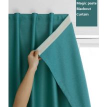Hands-free Magnetic Window Blackout Curtains Easy Install Door Cortinas 99% Shading Magic Paste Curtain Sunscreen Room Cortinas