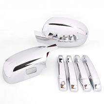 Chrome Side Door Griff + Volle Spiegel Abdeckung Set Für 2007-2013 Silverado Suburban Tahoe
