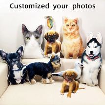 Photo Customization DIY Dog Cushion Pet Plush Pillows Stuffed Animal Cat Pillow Sofa Car Decorative Personalized birthday gift