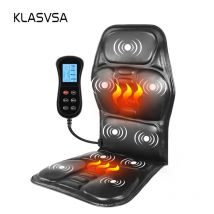 KLASVSA Massaggiatore elettrico per la schiena Poltrona da massaggio Cuscino Riscaldamento Vibratore Auto Home Office Materasso per il collo lombare Sollievo dal dolore