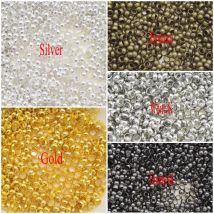 Schmuckzubehör Diy Stopper Spacer Perlen 2mm-4mm Gold/Silber/Bronze Kupfer Kugel Crimp End Perlen für Schmuckherstellung