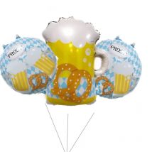 Bier glas aluminium film ballon set cartoon große wein glas wein flasche geburtstag party raum dekoration liefert glücklich geburtstag