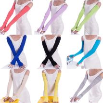 52cm Sommer Frauen dünne feste modale Baumwolle Elastizität Fahrrad fahren Outdoor-Sport Sonnenschutz lange Halb finger Ärmel Handschuhe