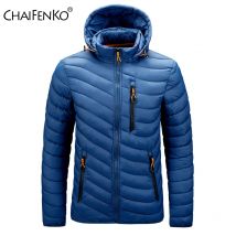 CHAIFENKO Marca Inverno Caldo Giacca Impermeabile Da Uomo 2025 Nuovo Autunno di Spessore Con Cappuccio Parka Mens Moda Casual Giacca Sottile Cappotto Da Uomo