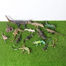 Realistische Eidechse, Komodo-Drache, Krokodil, Chamäleon-Amphibien-Spielzeug, Tiermodellfiguren für die Sammlung, wissenschaftliches Lernspielzeug