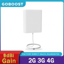 Indoor Panel Antenna with 2m Cable 9dBi Antenna 700-2700MHz for 2G 3G 4G Cell Mobile Phone Signal Booster Repeater Amplifier