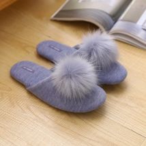 Frühling Herbst Frauen Mode Plüsch Ball Home Slipper Damen Warme Kurze Pelzigen frauen Komfort Frau Weichen Boden Weibliche Schuhe