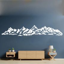 Große Berggruppen Wandaufkleber, geometrische Berge, Hügel, wilder Dschungel, Wandtattoo, Schlafzimmer, Wohnmobil, LKW, Auto, Vinyl, Heimdekoration