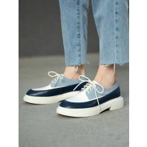 Meotina Natural Genuine Leather Flats Shoes Women Round Toe Casual Shoes Cross Tied Flats Footwear Female Shoes Spring 2021 New