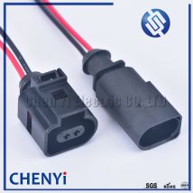 2-polig 1J 0973802   1J 0973702   Weiblich oder männlich 1,5 mm Auto Temp Sensor Stecker Deflation Ventil Stecker wasserdicht Stecker mit Draht für VW
