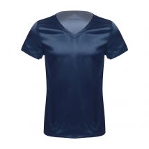 Sommer Mode Männer Silk Satin Pyjamas V-ausschnitt Kurzarm Bluse Tops Homewear Pyjamas Männer Loungewear Nachtwäsche Nachtwäsche