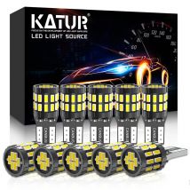 Katur 10 Stück T10 LED Canbus W5W LED-Birne Autolampe 3014 30SMD Auto-Innenbeleuchtung 194 168 Glühbirne Weiß Rot Gelb Kein Fehler 12 V