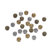 50 teile/los 6mm Gold Antike Bronze Überzogene Spacer Perlen Kegel Muster Lose Vintage Perlen Für DIY Schmuck, Die Entdeckungen liefert