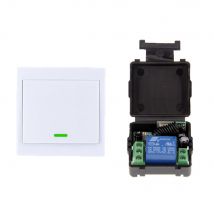 Small Size DC 12V 1CH 1 CH 10A RF Wireless Remote Control Switch System, Receiver+86 Wall Panel Transmitter ,315/433 MHz