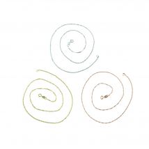 1Pcs 1.9MM Thick 16-22Inches Rose Gold Plated Solid 925 Sterling Silver Twisted Chain Necklace DIY Supplies Findings 1320009