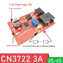 CN3722 3A MPPT Solar Panel Controller 7.4V 8.4V 12V 2S 3S 4S lifepo4 Li-ion Lithium Battery Charge control Module Charging 18V