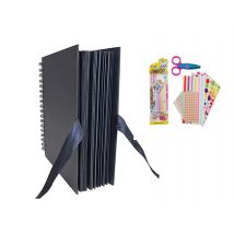 31,5x21 cm 80 Seiten Dick Schwarz Papier Sammelalbum Hochzeit Gästebuch DIY Jahrestag Reise Speicher Scrapbooking Foto Album