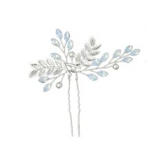 Floralbride Alloy Opal Crystal Rhinestones Bridal Hair Pin Set Wedding Hair Sticker Clip Women Bridesmaids Hair Accessories