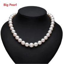 Großhandel 9-10-11mm echte Perlenkette in der Nähe von natürlichen Süßwasser große Perle Choker Halsketten für Frauen Mode Geschenk