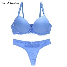 Nouvelle Nahtlose Marke Sexy Bhs Set BCDE Cup Unterwäsche Für Frauen Push-Up Gepolsterte Solide Bogen Damen Dessous