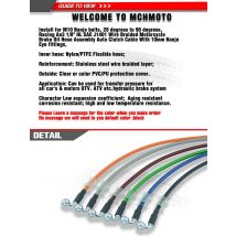 MCH Braided Brake Hose Moto M10 Banjo 28 90 Degrees Motorcycle ATV Hydraulic Clutch DOT Flexible Tube Line Oil Hose 400 2400mm