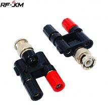 1 stücke BNC Stecker auf 4mm Dual Banana Weibliche Jack Buchse Binding Post RF Coax Koaxial Stecker Adapter splitter