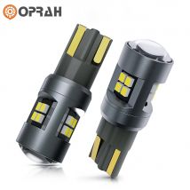 Oprah 2X T10 W5W Socket Car Led Light 194 168 Canbus No Error 12V For Car Truck Interior Bulb Reading Lamp White 6000k Amber Red