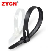 20 szt. Plastikowe opaski kablowe wielokrotnego użytku 8*200/250/300/450 Odpinany nylon Regulacja