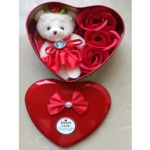 Hot sale Stuffed Animal toys cartoon Teddy Bear plush Doll Heart-Shaped gift box Romantic Wedding Valentine gift