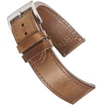 High Quality Horween  Genuine Leather Straps Brown Soft Wrap Handmade Cowhide Wrist Bands 18mm 20mm 22mm