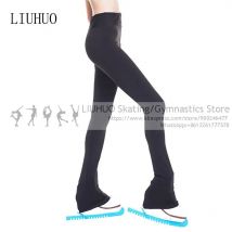 Figur Fleece Mädchen Eislauf hose Rollschuh läufer Kinder Erwachsene voll schwarze Hosen einfarbig