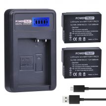 2Pcs DMW-BLC12 DMW BLC12 dmw blc12e Kamera Batterie + LCD USB Ladegerät für Panasonic FZ1000, FZ200, FZ300, G5, G6, G7,GH2,DMC-GX8