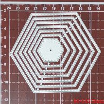 Schicht sechseckigen Rahmen Metall Schneiden Grenze Vorlagen diy Scrapbooking Präge Papier Karten Dekor Handwerk Album Stirbt Vorlage