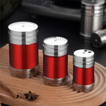 Edelstahl Spice Jar Rotierenden Abdeckung Grill Salz Zucker Flasche Shaker Pfeffer Würzen Können