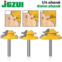 45 grad Lock Gehrung Router Bit 1/4 "6mm Schaft Holzbearbeitung Zapfen Fräser Werkzeug Bohren Fräsen Für holz Hartmetall Legierung