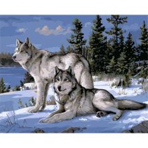Keine Rahmen Wolf Tiere DIY Malerei Durch Zahlen Kits Malen Auf Leinwand Acryl Färbung Painitng Durch Zahlen Für Home Wand decor