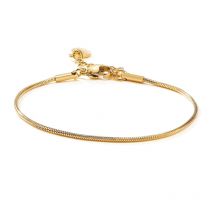 Großhandel Schlangenkette Armband Frau Edelstahl Mode Runde Link Armband Einstellbar Drop Shipping