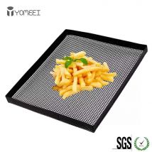 YOMEEI – Antihaft-Grillmatte, Bräterständer, wiederverwendbares Kochtablett, hitzebeständige Backwerkzeuge, Lebensmittelkorb, 30 x 20 cm