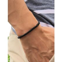 Noter Natural Matte Bracelet Stone Men 4mm 6mm 8mm 10mm 12mm Round Onyx Beaded Braslet Male Accessories Pulseira Husband Gift