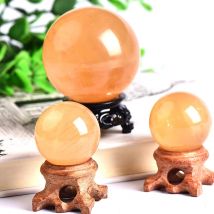 30–80 mm natürliche Kristall-Calcit-Kugel, Energie, poliert, schöner Reiki-Gesundheits-Heilstein, Heimdekoration, exquisites Geschenk für Souvenirs