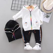 2021 frühling Kleinkind Baby Jungen Mädchen Beiläufige Hoodies Jacke Top Hosen 2 teile/satz Infant Outfit Kinder Kleidung Mode Trainingsanzug 0-5Y