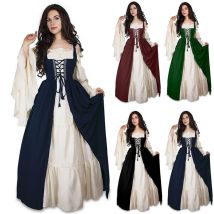 S-6XL Medieval Punk Kleid Cosplay Halloween Kostüme Frauen Palace Karneval Party Disguise Prinzessin Weibliche Viktorianischen Vestido Robe