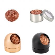 Cleaning Ball Desoldering Soldering Iron Mesh Filter Cleaning Nozzle Tip Copper Wire Cleaner Ball Metal Dross Box Clean Ball