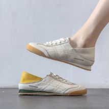 Hohe Qualität Neue frauen Schuhe Weiche Sohle Komfortable Flacher Mund Wohnungen Schuhe Zwei Tragen Weiche Leder Weiße Schuhe Frauen freies Schiff
