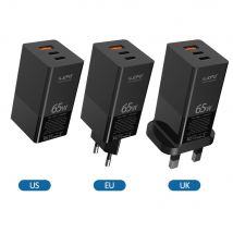 Ilepo 65w gan usb ladegerät schnell ladung pd 3,0 qc 4,0 typ c pd ladegerät schnell lade adapter für iphone 14 13 xiaomi huawei laptop