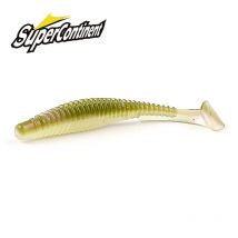 2022 supercontinente nuova coda a t 51mm/76mm/101mm richiamo morbido da predatore, richiamo artificiale per la pesca alla spigola Con sale aggiungi odore di pesce