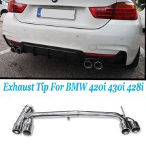 Auspuffspitze für BMW F32 418i 420i 430i Edelstahl Auto Auspuffrohr Schwarz Endrohr Schalldämpferspitze Endrohr