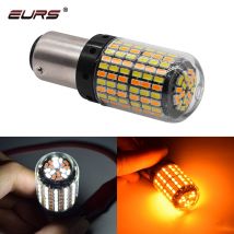 1PCS Signal Lamp P21w Led 7443 3157 Bulb 168smd Canbus brake light 1157 Led Bay15d P21/5w white amber dual color Light 12V