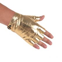 Neue Mann Dünne Street Dance Bühne Leistung Persönlichkeit Pu Leder Sexy Halbe Finger Handschuhe Männlichen Nachtclub Punk Hip Hop Mode